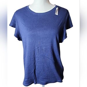 Gap Navy Flutter Sleeve Basic Tshirt Nwt Size XL